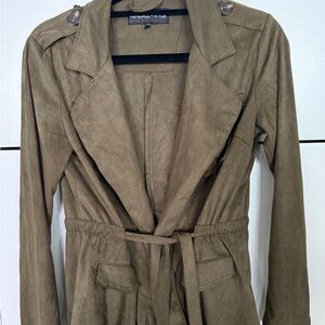 Kendall & Kylie Olive Trench Coat